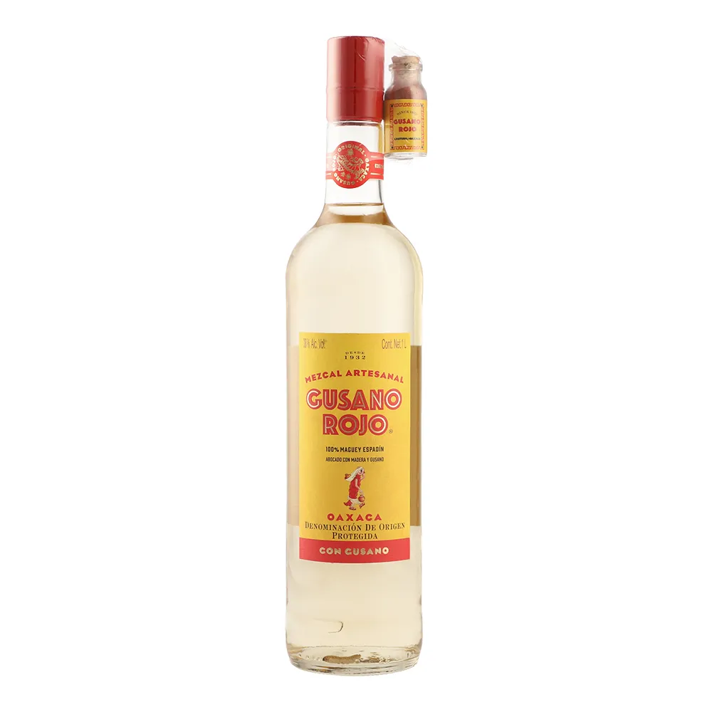 MEZCAL Gusano Rojo con Gusano 1L