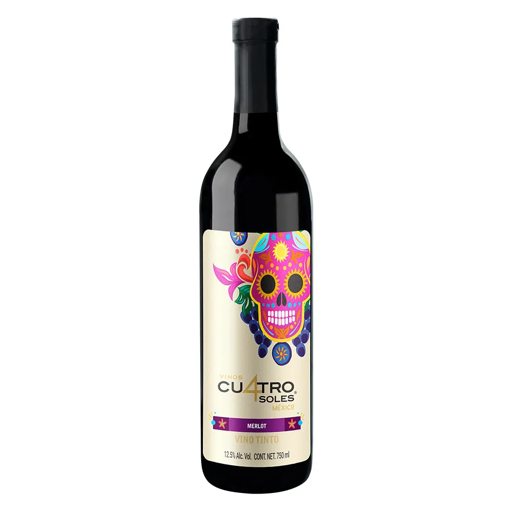 Vino Tinto Cuatro Soles Merlot Joven 750 ml